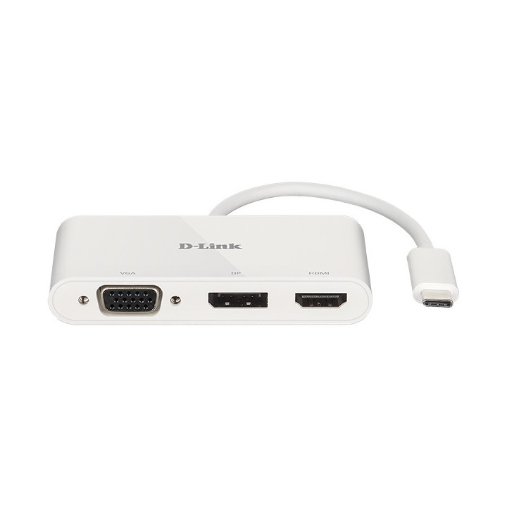 D-Link DUB-V310 base & duplicador de portas Com fios USB 3.2 Gen 1 (3.1 Gen 1) Type-C Branco