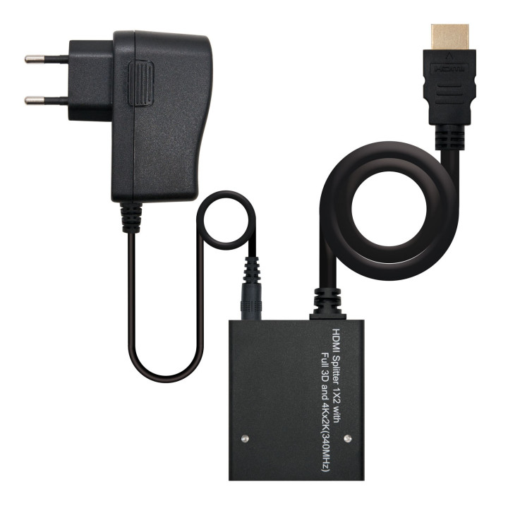 Nanocable 10.25.3502 multiplicador de vídeo HDMI 2x HDMI