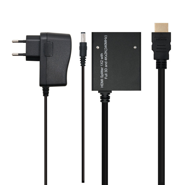 Nanocable 10.25.3502 multiplicador de vídeo HDMI 2x HDMI