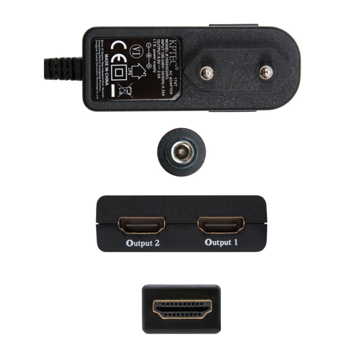 Nanocable 10.25.3502 multiplicador de vídeo HDMI 2x HDMI