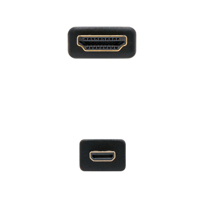 Nanocable HDMI, 0.8m cabo HDMI 0,8 m HDMI Type A (Standard) HDMI Type D (Micro) Preto