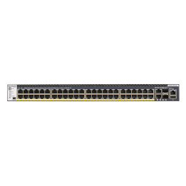 Netgear M4300-52G-PoE+ 550W PSU Gerido L2 L3 L4 Gigabit Ethernet (10 100 1000) Preto 1U Apoio Power over Ethernet (PoE)