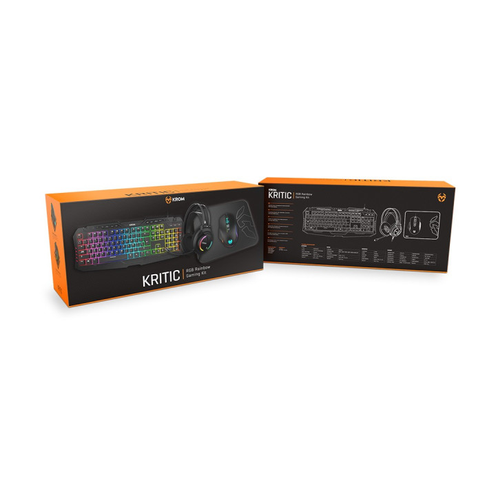 Krom Kritic RGB Rainbow Gaming Kit PT