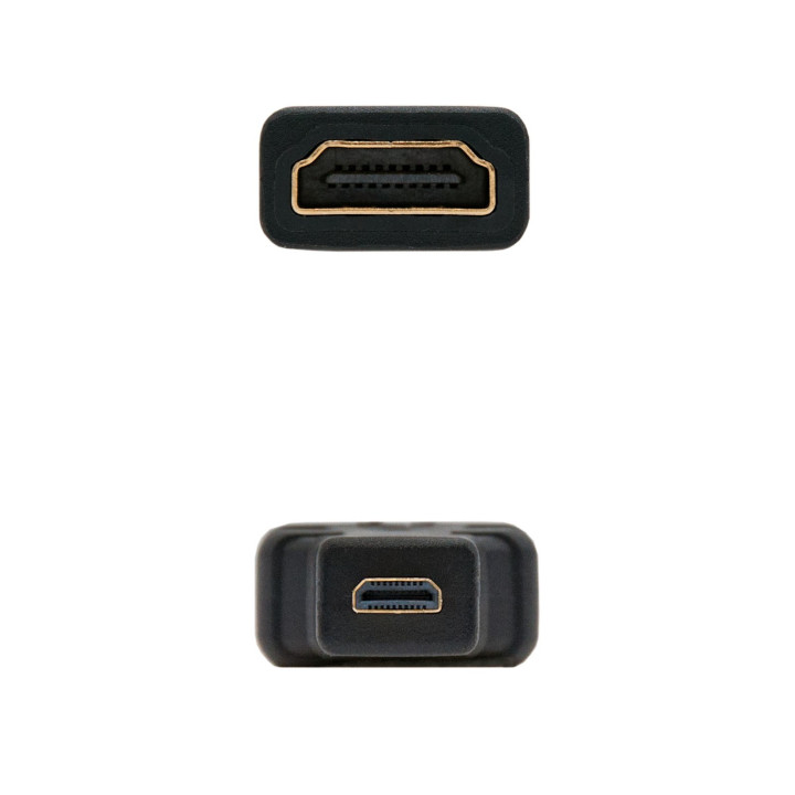 Nanocable 10.15.1206 cabo de interface adaptador de género HDMI Micro HDMI Preto