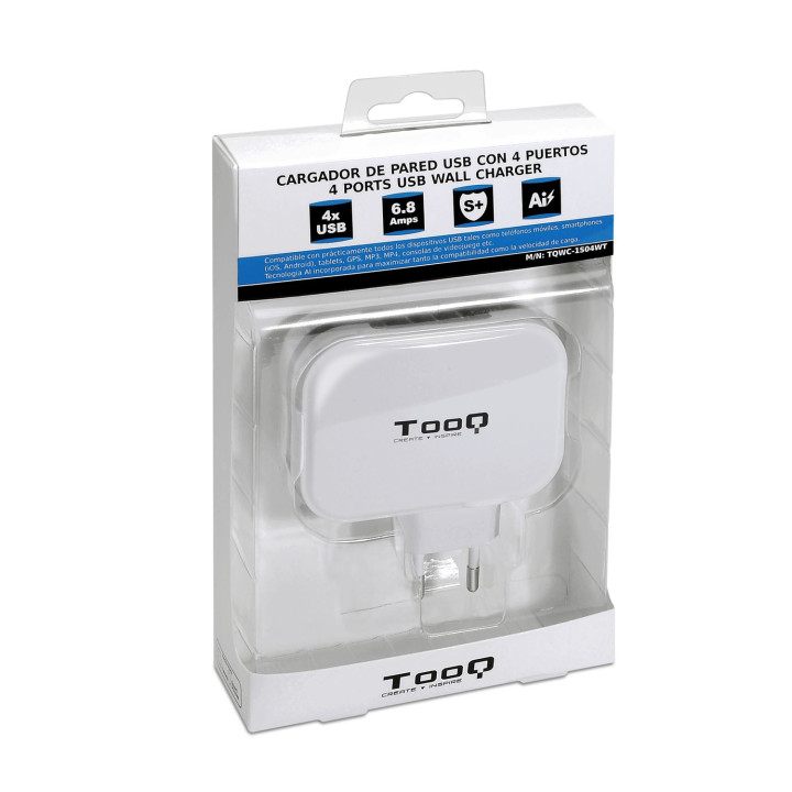 TooQ TQWC-1S04WT carregador de dispositivos móveis interior Branco