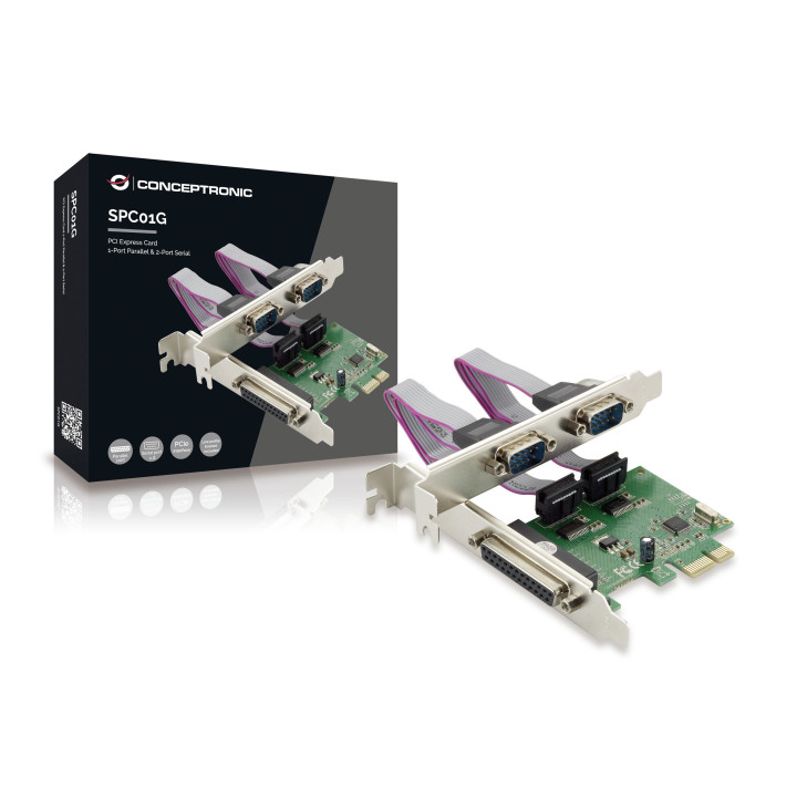 Conceptronic SPC01G placa adaptador de interface Paralelo, RS-232 Interno
