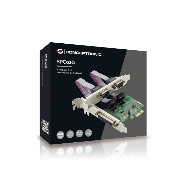 Conceptronic SPC01G placa adaptador de interface Paralelo, RS-232 Interno