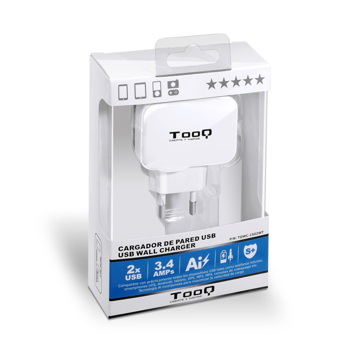 TooQ TQWC-1S02WT carregador de dispositivos móveis interior Branco