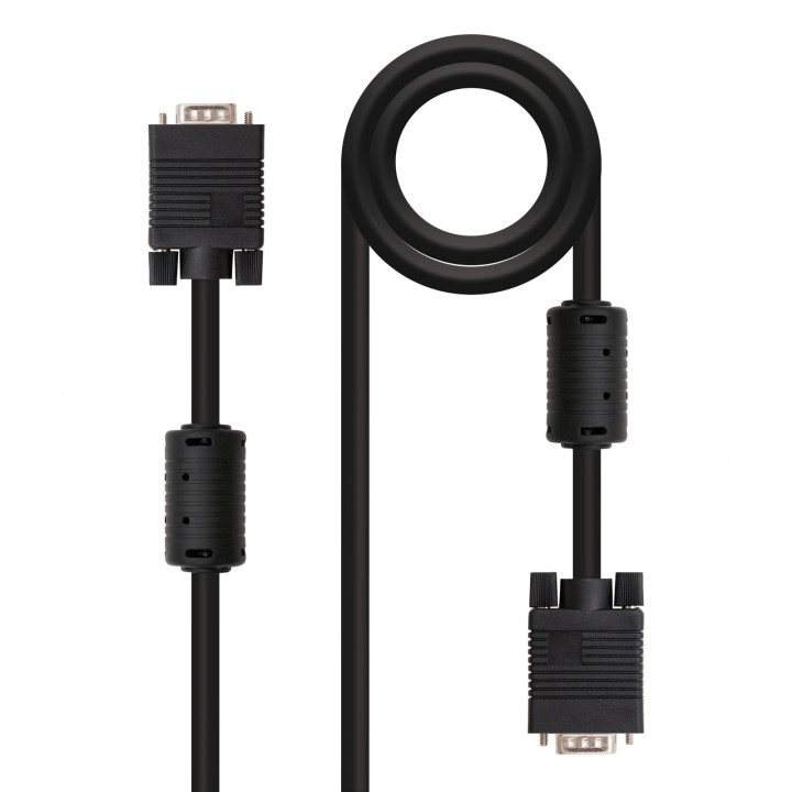 Nanocable 10.15.0101 cabo VGA 1 m VGA (D-Sub) Preto