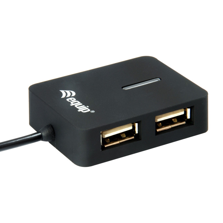 Equip 128952 hub de interface USB 2.0 480 Mbit s Preto
