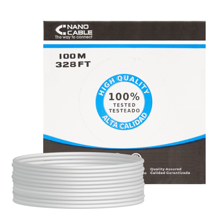 Nanocable 10.20.0302-FLEX cabo de rede 100 m Cat5e U UTP (UTP) Cinzento