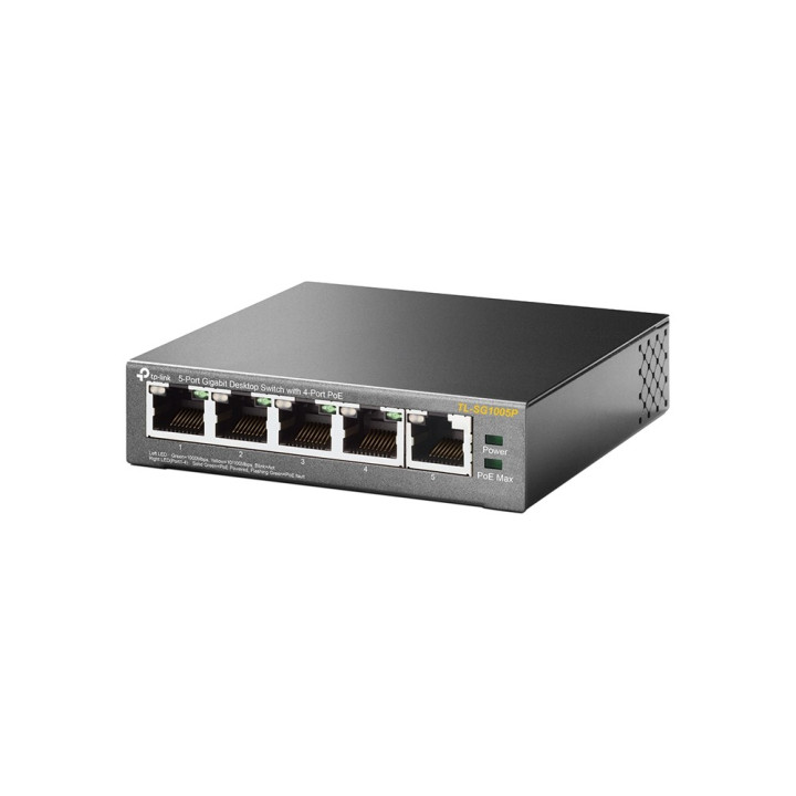 TP-LINK TL-SG1005P Não-gerido Gigabit Ethernet (10 100 1000) Preto Apoio Power over Ethernet (PoE)