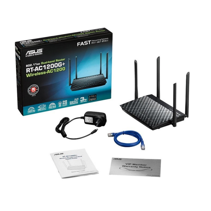Router Wireless ASUS RT-AC1200 v.2 Dual Band WIFI 5 Fast Ethernet