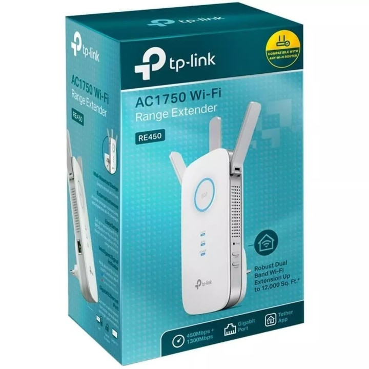 TP-LINK RE450 Repetidor de rede 10,100,1000 Mbit/s Branco