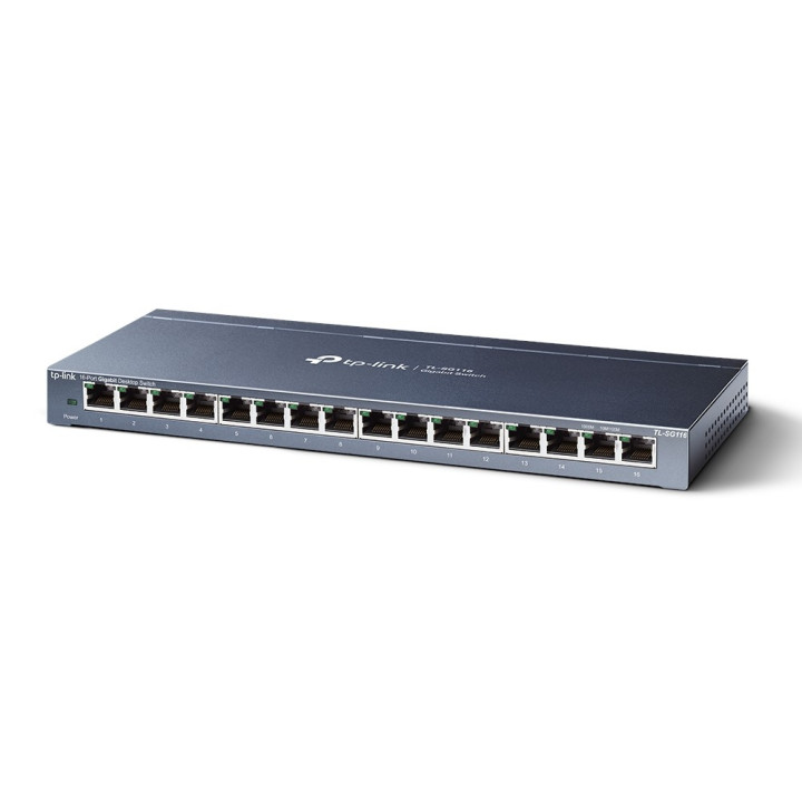 TP-LINK TL-SG116 Não-gerido L2 Gigabit Ethernet (10 100 1000) Preto