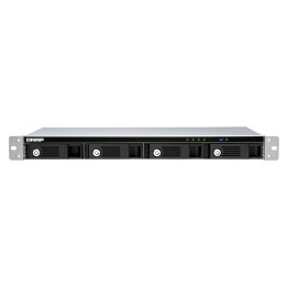 QNAP TR-004U baía de discos Preto, Cinzento