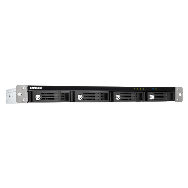 QNAP TR-004U baía de discos Preto, Cinzento