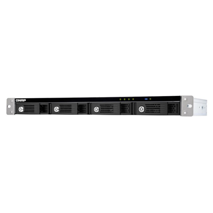 QNAP TR-004U baía de discos Preto, Cinzento