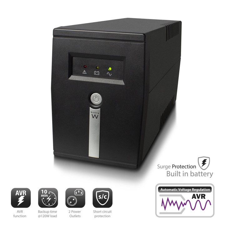 Ewent EW3946 UPS Linha interativa 600 VA 360 W 1 tomada(s) CA