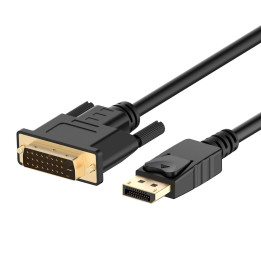 Ewent EC1443 adaptador de cabo de vídeo 5 m DisplayPort DVI-D Preto