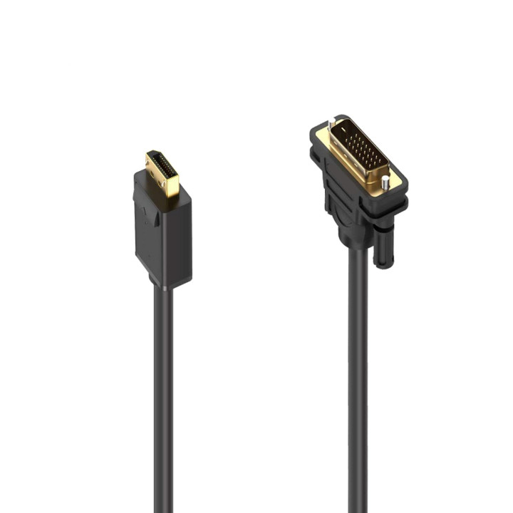 Ewent EC1442 adaptador de cabo de vídeo 3 m DisplayPort DVI-D Preto