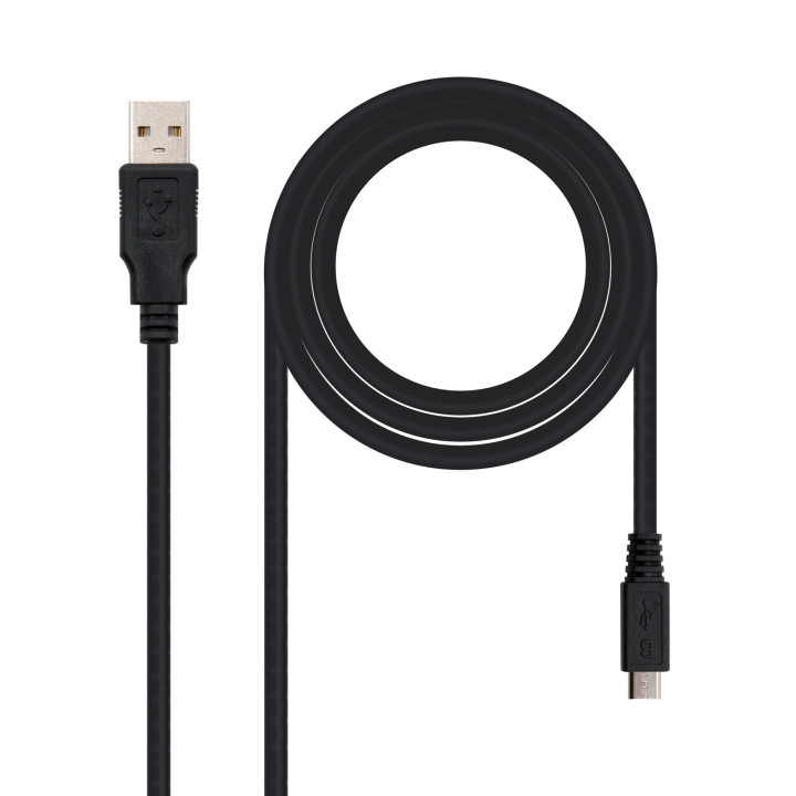 Nanocable 10.01.0500 cabo USB 0,8 m 2.0 USB A Micro-USB B Preto