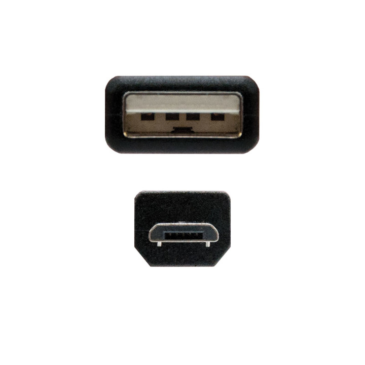 Nanocable 10.01.0500 cabo USB 0,8 m 2.0 USB A Micro-USB B Preto