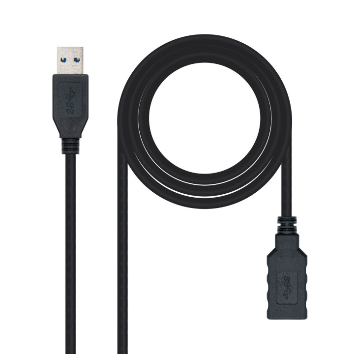 Nanocable 10.01.0902-BK cabo USB 2 m 3.2 Gen 1 (3.1 Gen 1) USB A Preto