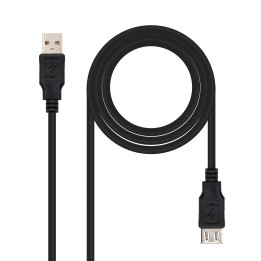 Nanocable 10.01.0203-BK cabo USB 1,8 m 2.0 USB A Preto