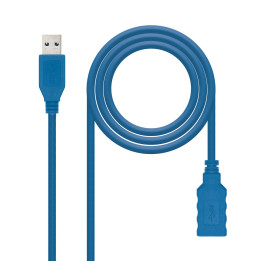 Nanocable 10.01.0901-BL cabo USB 1 m 3.2 Gen 1 (3.1 Gen 1) USB A Azul