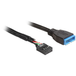 DeLOCK 83776 cabo de interface adaptador de género USB 3.0 USB 2.0 Preto