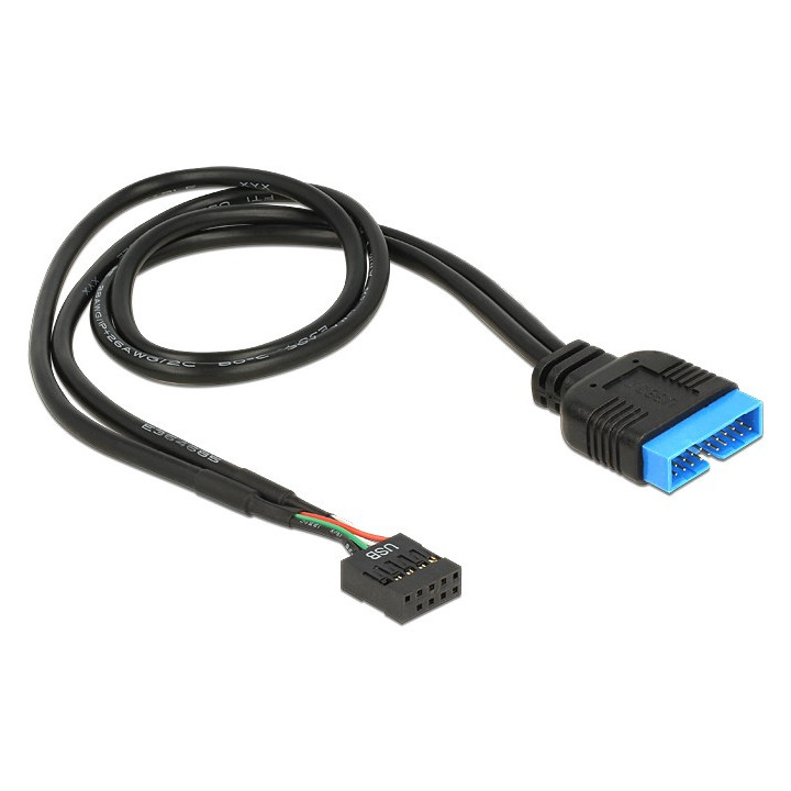 DeLOCK 83776 cabo de interface adaptador de género USB 3.0 USB 2.0 Preto