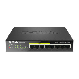 D-Link DGS-1008P switch de rede Não-gerido Gigabit Ethernet (10 100 1000) Preto Power over Ethernet (PoE)