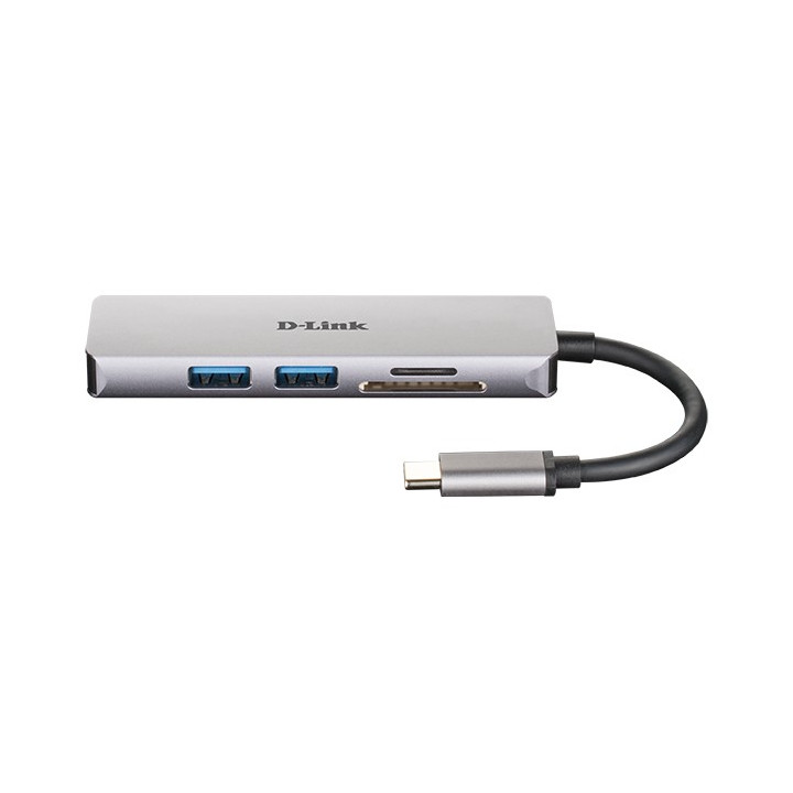 D-Link DUB-M530 base & duplicador de portas Com fios USB 3.2 Gen 1 (3.1 Gen 1) Type-C Alumínio, Preto