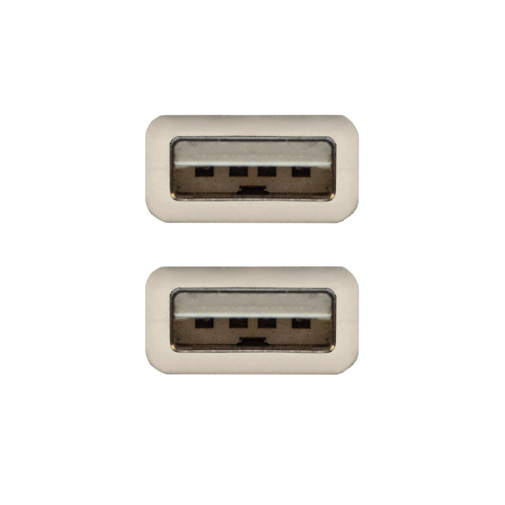 Nanocable 10.01.0302 cabo USB 1 m 2.0 USB A Bege