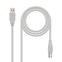 Nanocable 10.01.0103 cabo USB 1,8 m 2.0 USB A USB B Bege