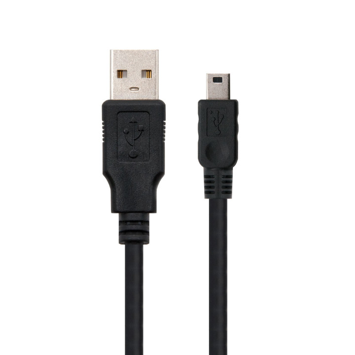 Nanocable 10.01.0401 cabo USB 1 m 2.0 USB A Mini-USB B Preto