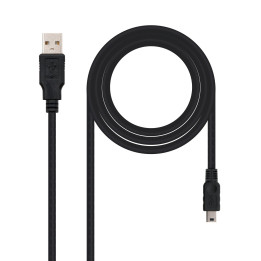 Nanocable 10.01.0402 cabo USB 1,8 m 2.0 USB A Mini-USB B Preto
