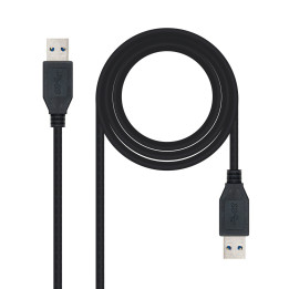 Nanocable 10.01.1002-BK cabo USB 2 m 3.2 Gen 1 (3.1 Gen 1) USB A Preto
