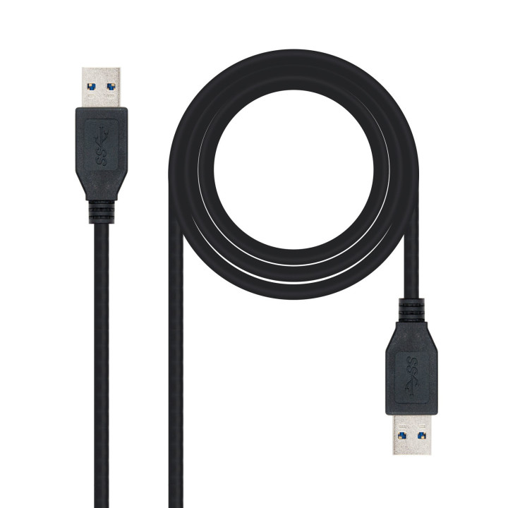 Nanocable 10.01.1002-BK cabo USB 2 m 3.2 Gen 1 (3.1 Gen 1) USB A Preto