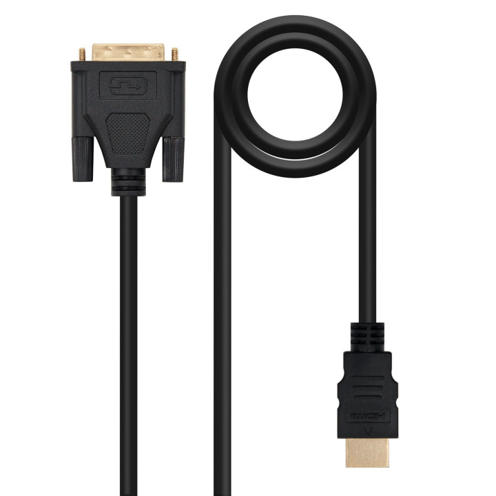 Nanocable HDMI - DVI, 3m DVI A Preto