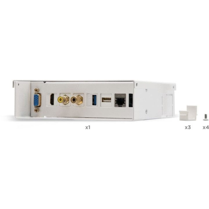 Nanocable Caixa de Junção VGA+HDMI+JACK3.5+RCA+2xUSB+2xRJ45 Branco
