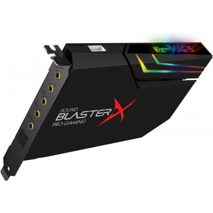 Creative Labs Placa de Som Sound BlasterX AE-5 Plus Hi-Res RGB PCIe