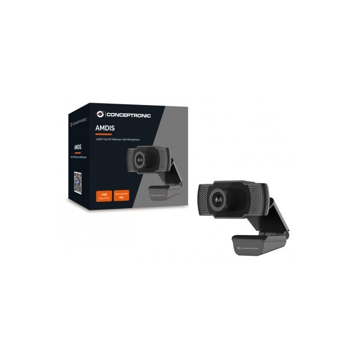 Webcam CONCEPTRONIC AMDIS 1080P Full HD Webcam + Microphone