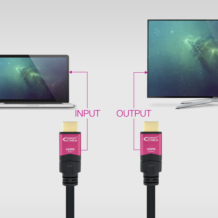 Nanocable 10.15.3730 cabo HDMI 30 m HDMI Type A (Standard) Preto, Rosa