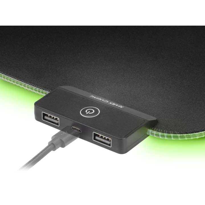 Mars Gaming MMPRGB2 tapete de rato Preto Tapete Gaming