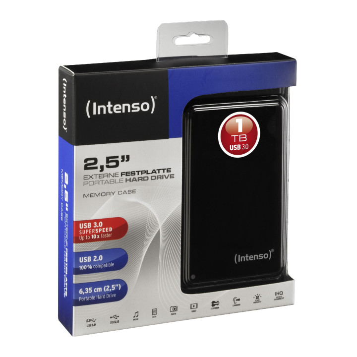 Intenso Memory Case 2.5" USB 3.0, 1TB disco externo 1024 GB Preto