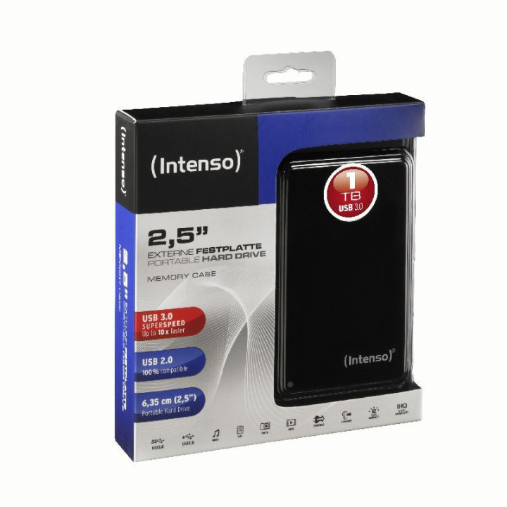 Intenso Memory Case 2.5" USB 3.0, 1TB disco externo 1024 GB Preto