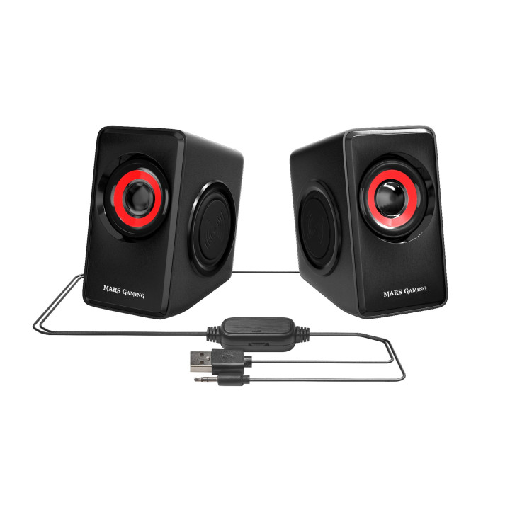 Mars Gaming MS1 altifalante 10 W Preto, Vermelho Com fios