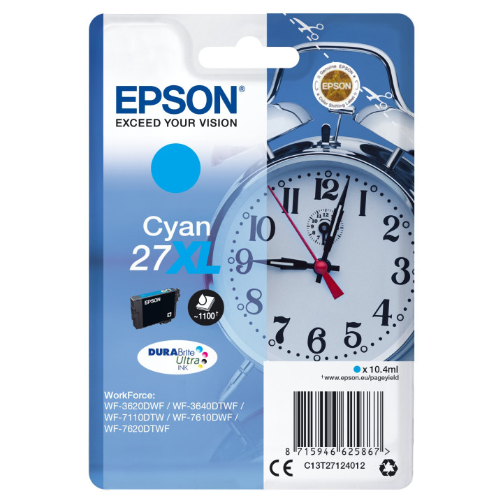 Epson Alarm clock C13T27124012 tinteiro Original Ciano 1 unidade(s)